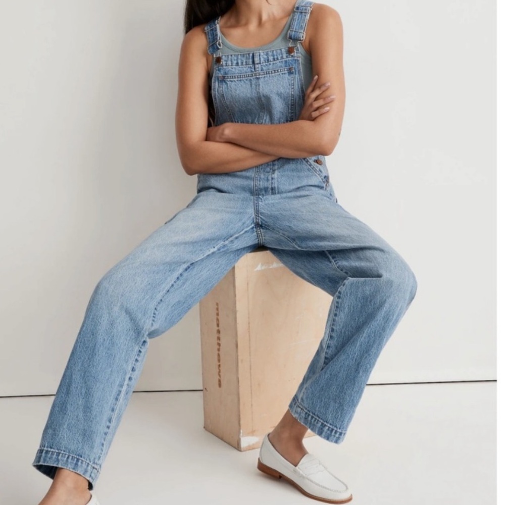 Madewell Light Blue Denim Overalls